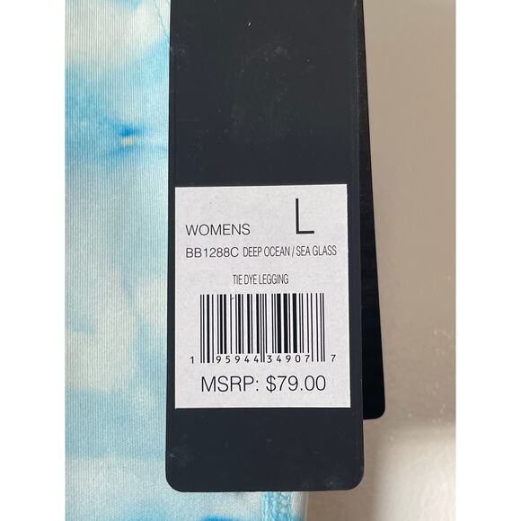 Bebe Sport Leggings Size Large High Rise Logo - Picture 3 of 8